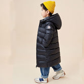 Kids Warm Down Jacket Children Velvet Hooded Outerwear-Veeddydropshipping